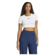 Adidas Γυναικεία κοντομάνικη μπλούζα Essentials Ribbed Cropped T-Shirt